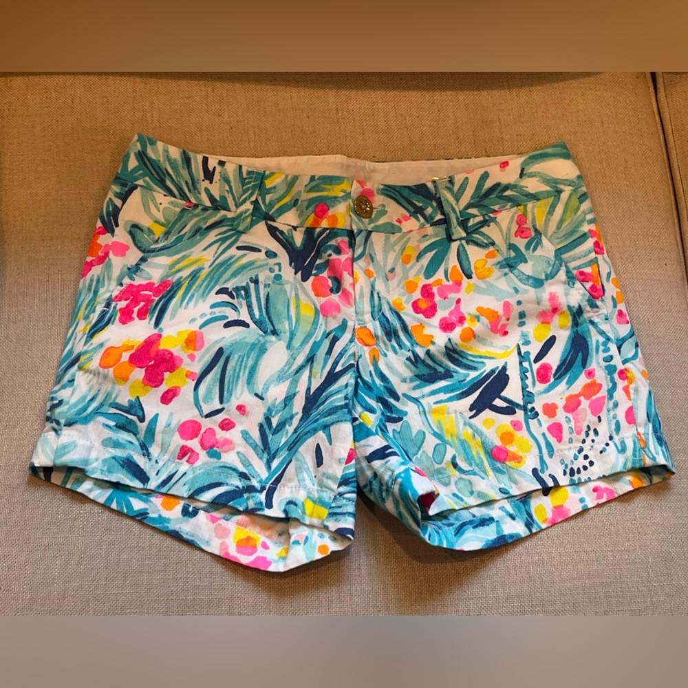 Lilly Pulitzer 5”inseam Tippy Top Serene Blue Callahan Short Size 2 - NWOT